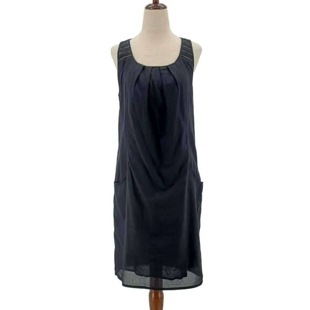 Whistles Sleeveless Black Short Pocket Dress Womens 4